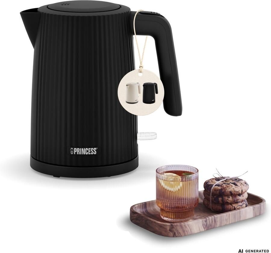 Princess Waterkoker 236058 Wave Retro 1.7 liter 2200W Zwart Moederdag