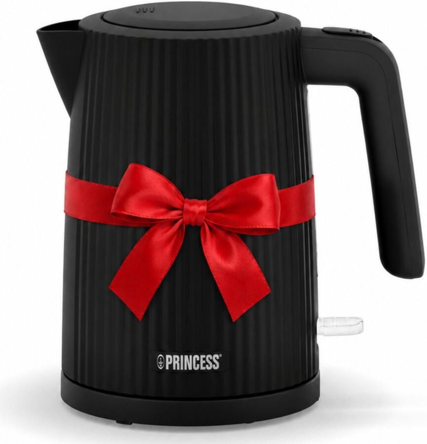 Princess Waterkoker Wave 236058 Retro 1.7 liter BPA-vrij Waterniveau indicator 2200W Zwart - Foto 2