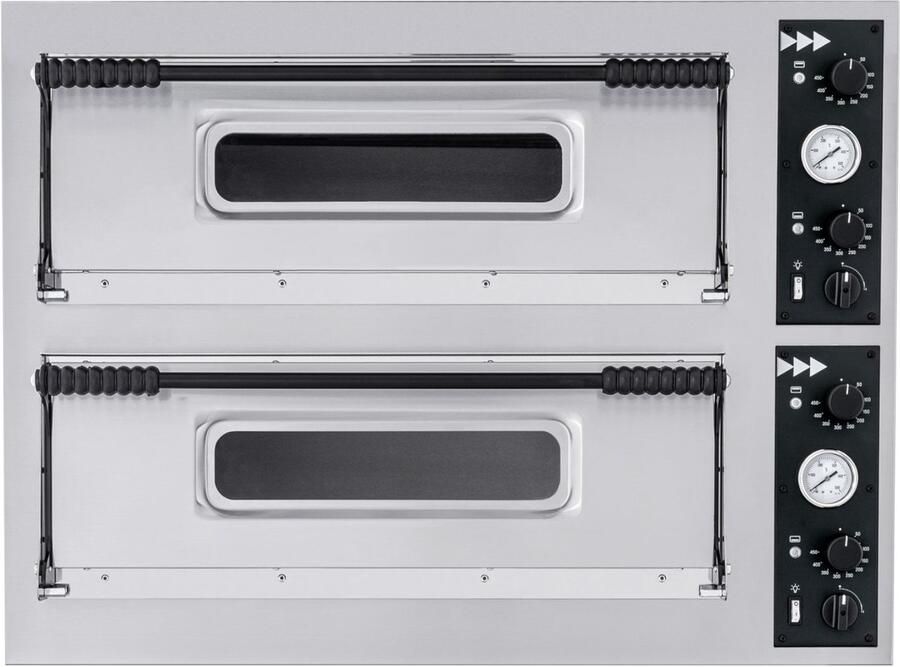Prismafood Basic XL 44 Twee Kamer Pizzaoven 8 Pizzas 400 V 12000 W