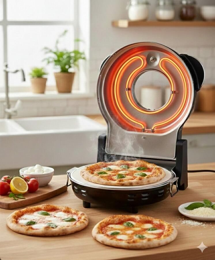 Pro chef f MZ2316 Multifunctionele Pizza Oven Taşfırın Uitneembare Pizzasteen en RVS pan