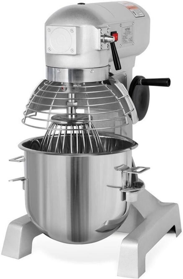 Professionele Deegkneedmachine 20 Liter 1100 Watt Vermogen Roestvrij Staal Rood Staande Mixer