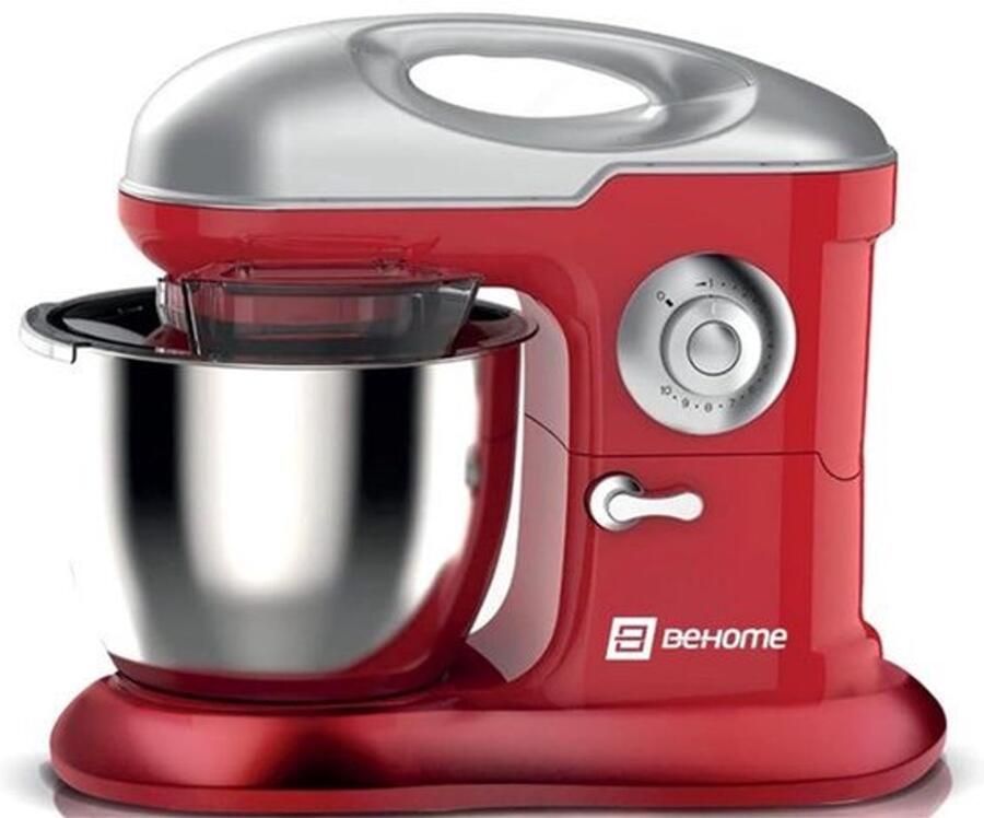 Professionele planeetkneedmachine 6 5 l rood 10 snelheden 2 gardes en 1 kneedhaak