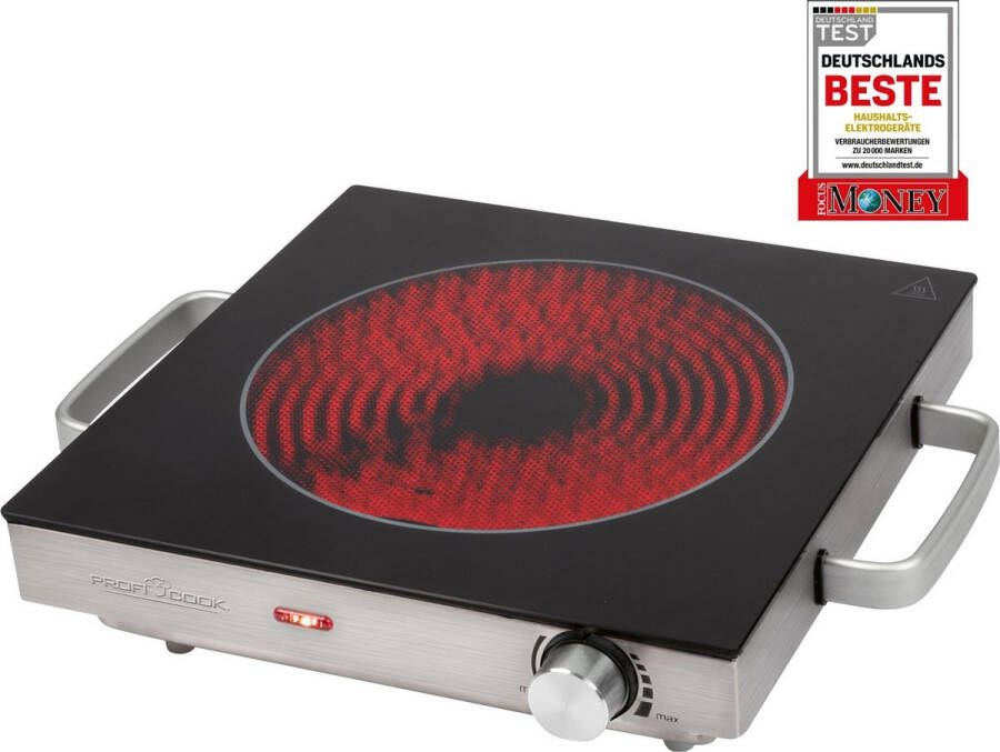 ProfiCook EKP 1210 Vrijstaande elektrische kookplaat infrarood RVS