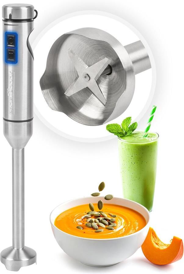 Profi Cook PC-SM 1317 Staafmixer 1000 W Traploze snelheidsinstelling Turbofunctie RVS