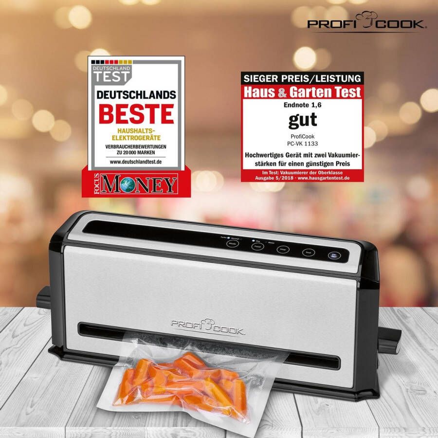 ProfiCook VK 1133 Vacuümsealer 800 mbar Roestvrijstaal