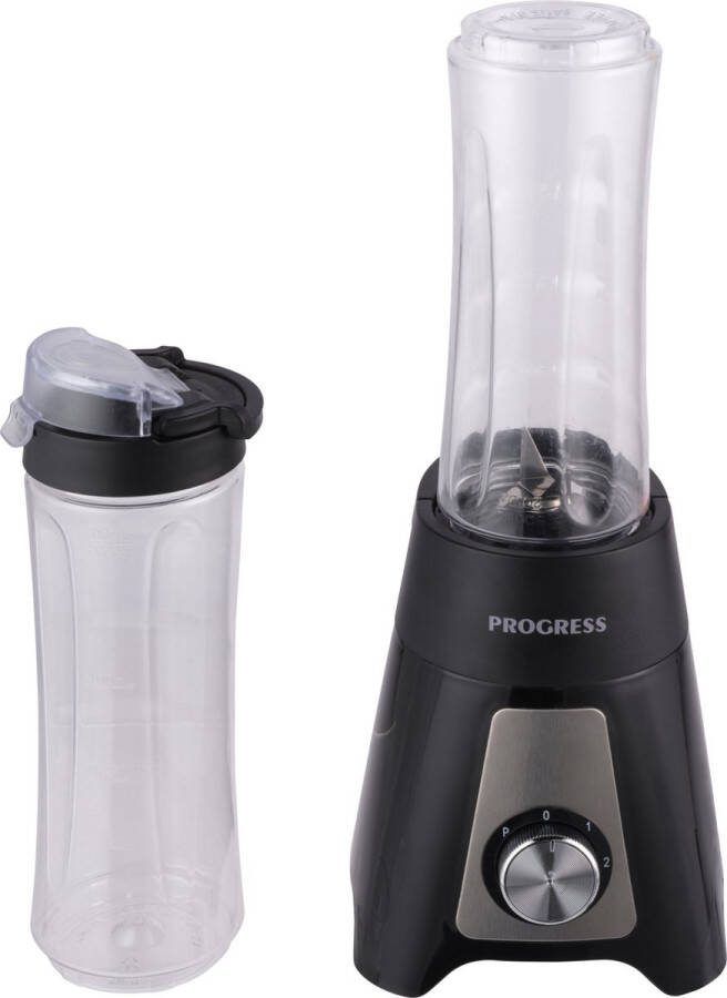 Progress Electric Blender- 2 snelheidsinstellingen- 600 ml- inclusief 2 sportflessen van 400 W