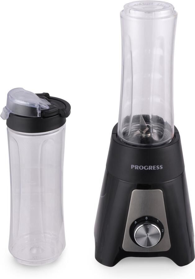 Progress Electric Blender- 2 snelheidsinstellingen- 600 ml- inclusief 2 sportflessen van 400 W