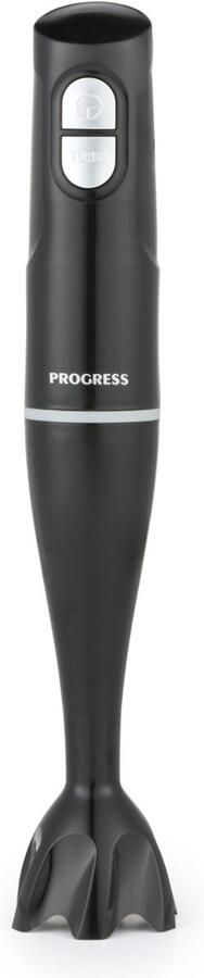 Progress -staafmixer – turbofunctie roestvrijstalen blad afneembaar ontwerp eenvoudig te reinigen compact lichtgewicht bediening met één knop soepen sauzen blender voor babyvoeding 200 W zwart - Foto 1