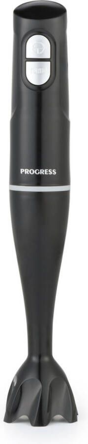 Progress -staafmixer – turbofunctie roestvrijstalen blad afneembaar ontwerp eenvoudig te reinigen compact lichtgewicht bediening met één knop soepen sauzen blender voor babyvoeding 200 W zwart