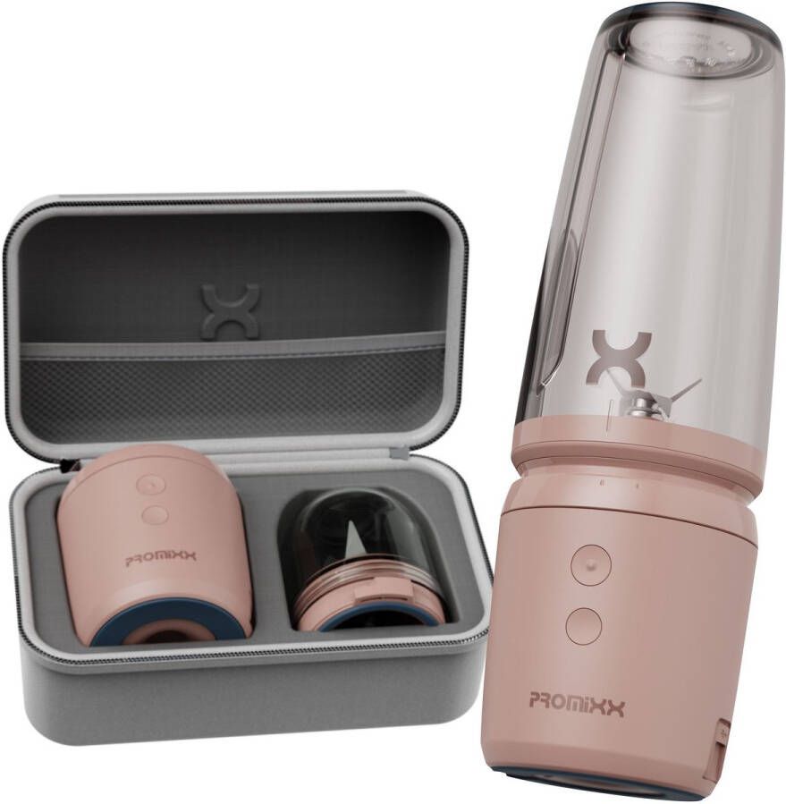 PROMiXX SENSE Blender To Go Smoothie Maker Mini Blender Portable Blender Draagbare Blender Smoothie Blush