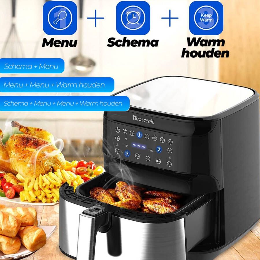 Proscenic T21 Heteluchtfriteuse Touch Screen Paneel Friteuse Airfryer 5.5 Liter