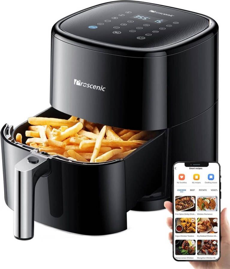 Proscenic T22 airfryer 5L inhoud met app Alexa en touchscreen 11 voorgeprogrammeerde programma's laag geluidsniveau
