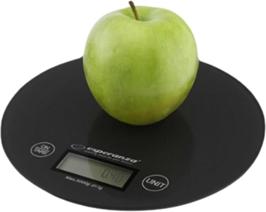 Protiplan Esperanza EKS003K Keukenweegschaal Zwart Elektronische keukenweegschaal Rond model