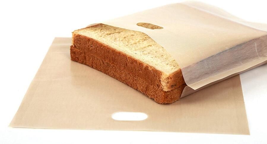 PULUZ 4-Stuks Herbruikbare Toastzakken Anti-aanplak Toastzakken Voor Broodrooster- Kaas Toast 17*19cm
