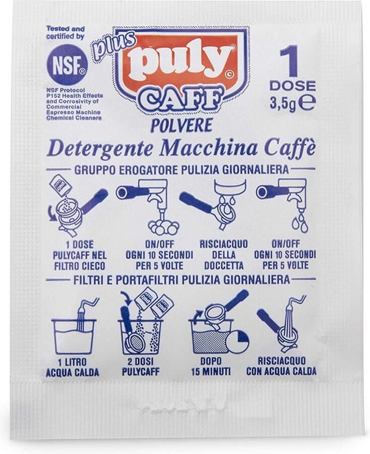 Pulycaff Lelit 9201 box (40x 3 5 gram) groepreiniger espressomachine Puly Caff