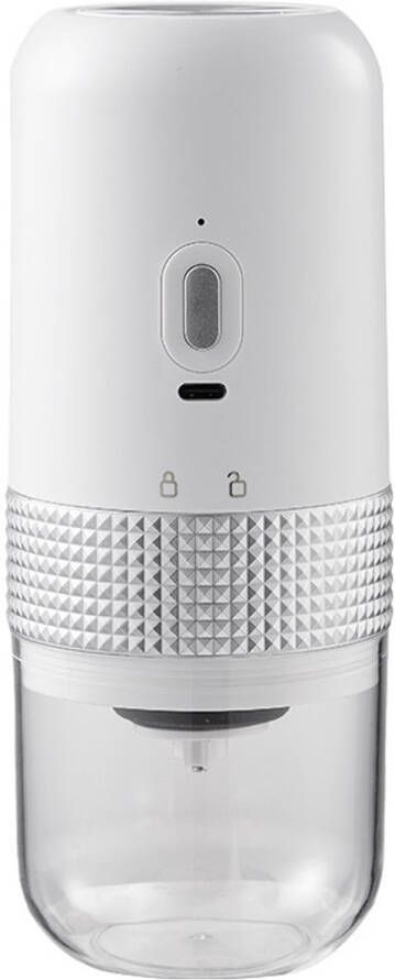 PZCC Koffiebonen Maler Elektrische koffiemolen met één druk op de knop voor kamperen keuken reizen wit