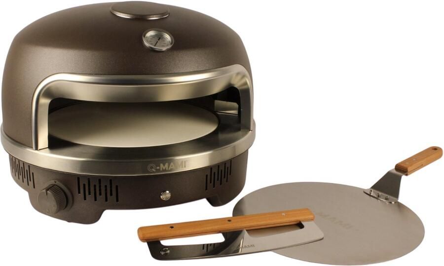 Q-MAMI CRUSTIQ PIZZAOVEN SET MOKKA