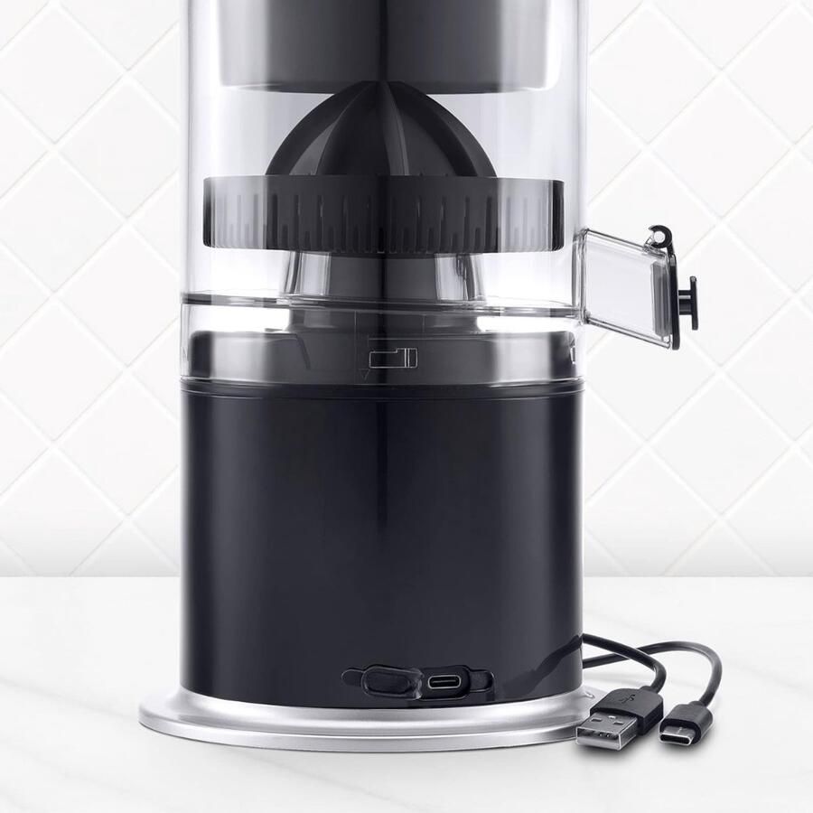 QIN Sapcentrifuges Groenten en Fruit Draagbaar Sapcentrifuge Zwart 16cm x 27cm x 16cm