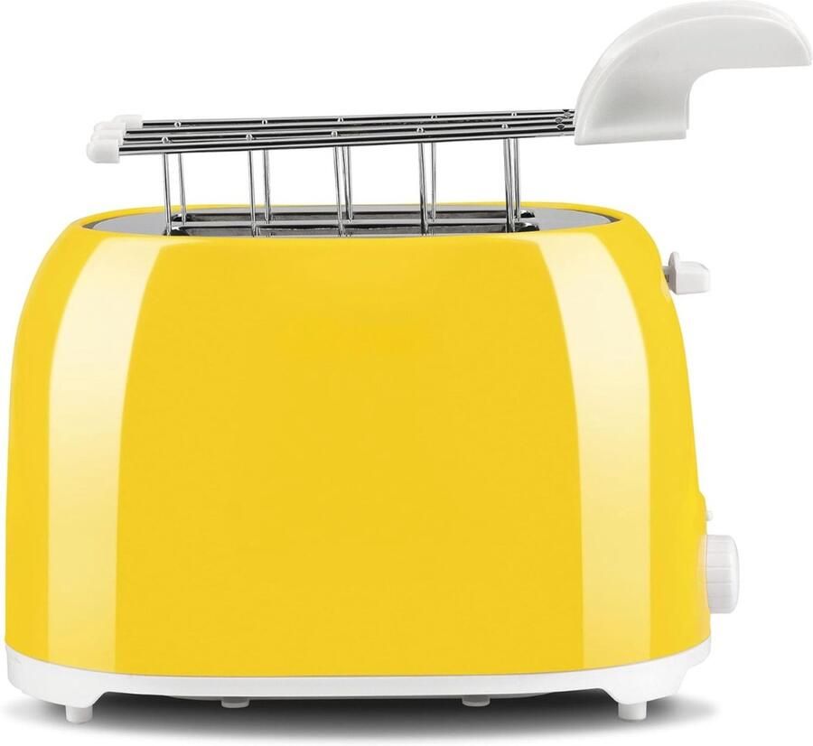 QIN Tosti apparaat broodrooster Tosti apparaat Tosti broodrooster Geel 17cm x 27cm x 18cm
