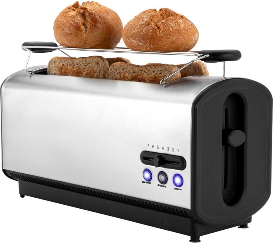QIN Tosti Apparaat Broodrooster Tosti Apparaat Tosti Broodrooster Zilver 10cm x 10cm x 10cm