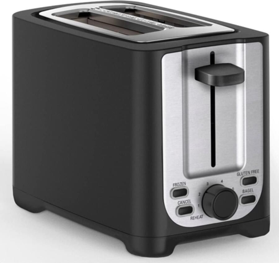 QIN Tosti Apparaat Broodrooster Tosti Apparaat Tosti Broodrooster Zwart ‎16cm x 26cm x 19cm