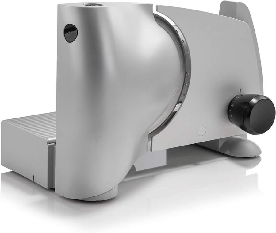 QIN Vleessnijmachine Snijmachine Allessnijder -Vleessnijmachine Voor Thuis Universeel Instelbaar 0-15mm Zilver 34cm x 23cm x 24cm