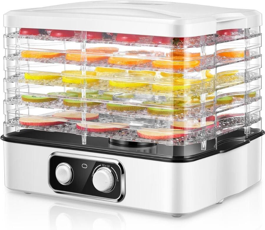 QIN Voedseldroger Dehydrator Droogoven Voedseldrogers Wit ‎33cm x 26cm x 77cm