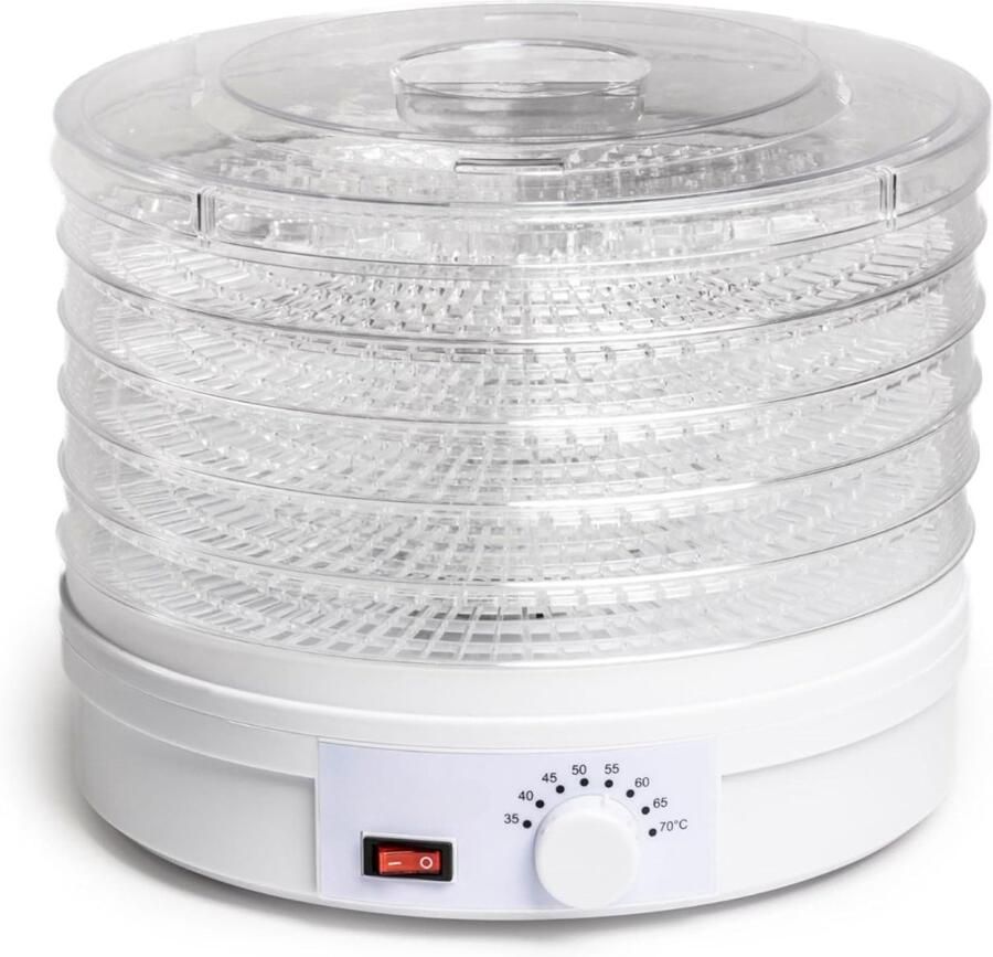 QIN Voedseldroger Dehydrator Droogoven Voedseldrogers Wit 33cm x 33cm x 26cm