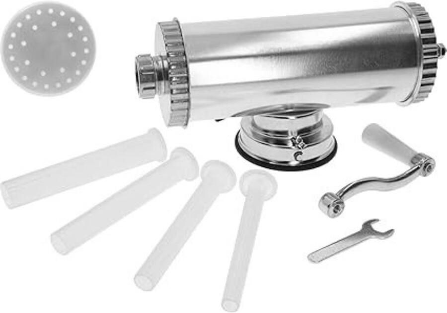 QIN Worstenvuller Worstenmaker Worstmaker Worstmachine Worstenvul Machine 1 5kg 15x53x14cm Zilver 35cm x 11cm x 14cm