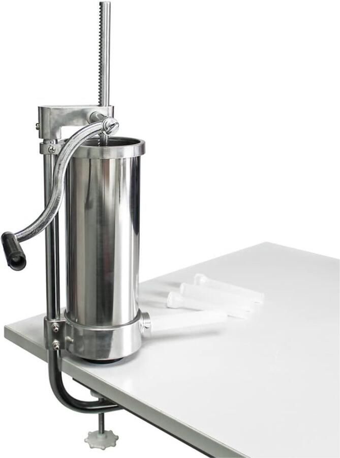 QIN Worstenvuller Worstenmaker Worstmaker Worstmachine Worstenvul Machine 3 5L 63x12x12cm Zilver 63cm x 12cm x 12cm
