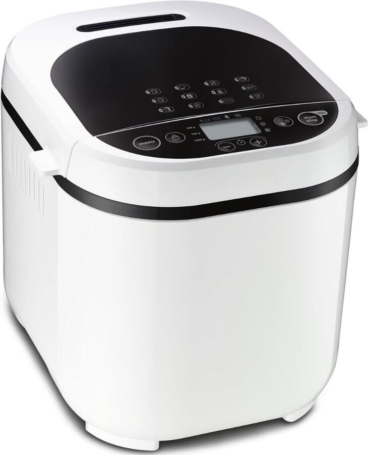QORA Broodbakmachine Broodbakmachines Broodbak machine Roestvrij staal Wit 31cm x 29cm x 29cm