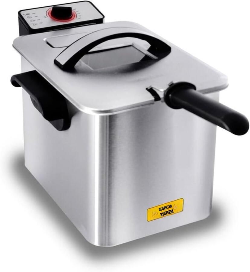 QORA Frituurpan 4 liter Frituurpan Zilver ‎28cm x 37cm x 25cm