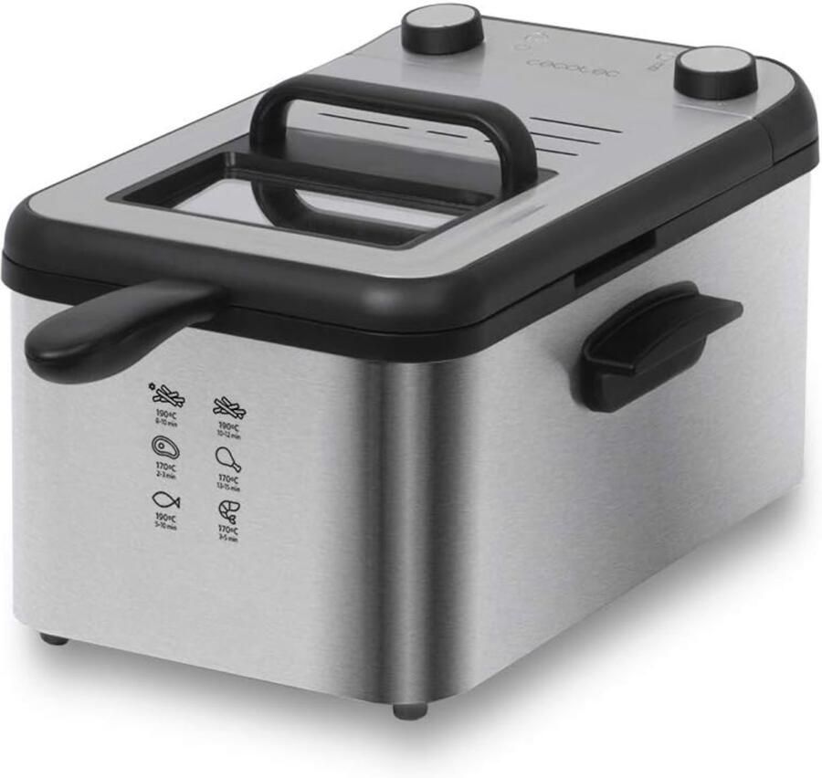 QORA Frituurpan 4 liter Frituurpan Zilver ‎41cm x 25cm x 29cm