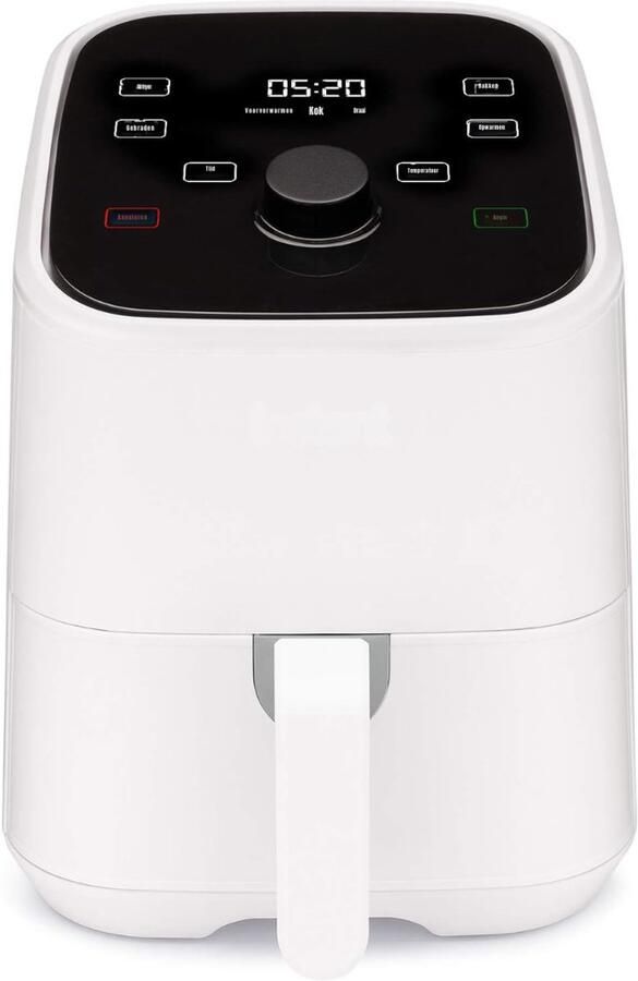 QORA Mini airfryer Airfryer klein Wit 22cm x 28cm x 27cm