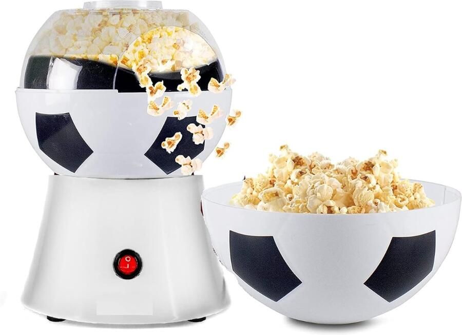 QORA Popcorn Machine Popcorn maker Popcornmais Machine Wit Zwart 30cm x 30cm x 20cm