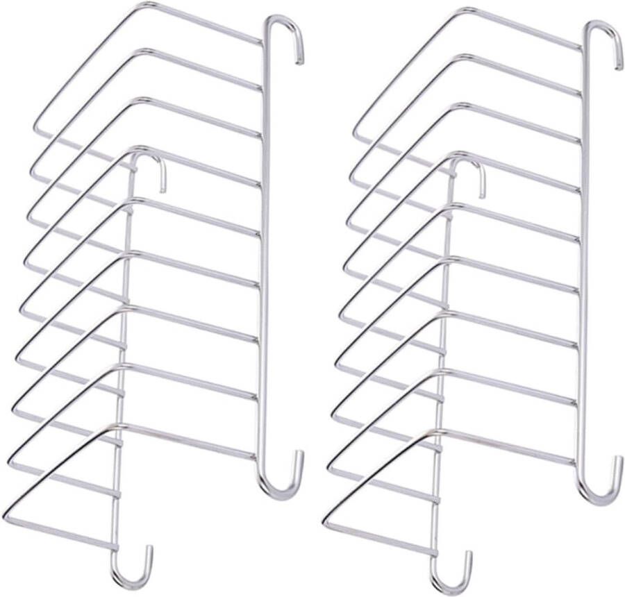 QTTVBTNA -2 Stuks Roestvrijstalen Toastrek voor Airfryer – Broodhouder en Grillrek voor Heetluchtfriteuse Oven en Stoompan – Duurzaam Accessoire voor Brood Toast en Groenten