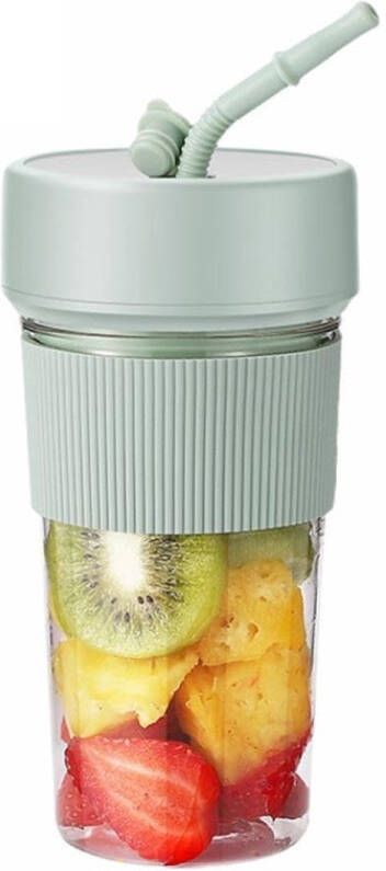 QTTVBTNA -Draagbare Smoothie Blender – USB Oplaadbaar – 350 ml – Mini Blender voor Shakes Sappen & Babyvoeding