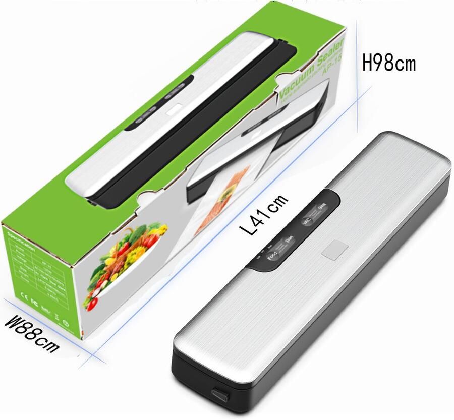 Qualy living QualyLiving Vacuümmachine Vacumeermachine Droog & Nat Voedsel Foodsaver Seal Apparaat Vacuüm Sealer