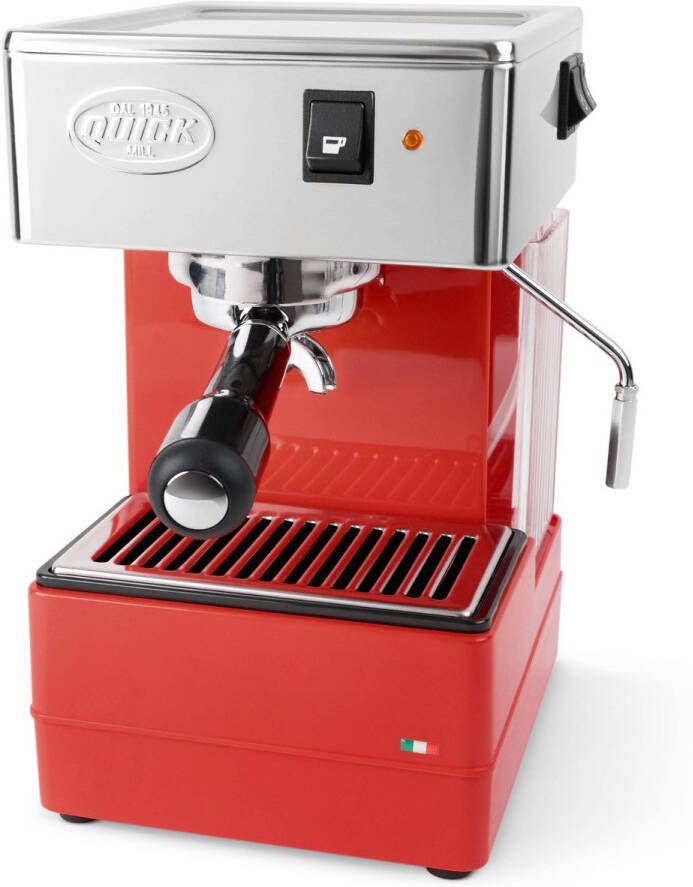 Quick Mill 820 rood piston espressomachine benelux met tamper