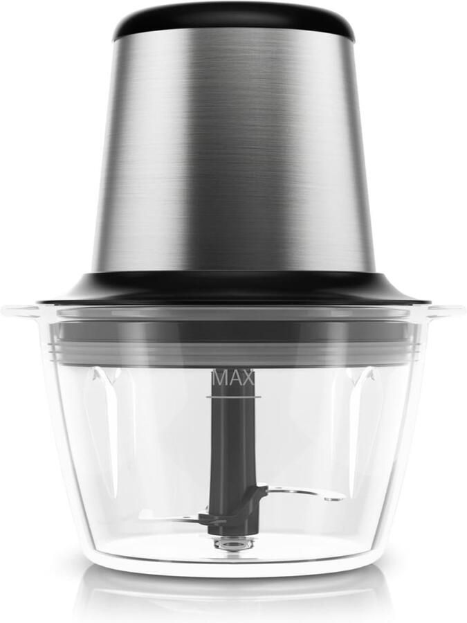QUOVO Groentesnijder Electrisch Groentensnijder Multifunctioneel 1000 ML Capiciteit Groentesnijder Machine Elektrische Groentesnijder Handmatig Foodprocessor Uiensnijder – Vleesmolen – Gehaktmolen RVS Top Kwaliteit Zilver Zwart