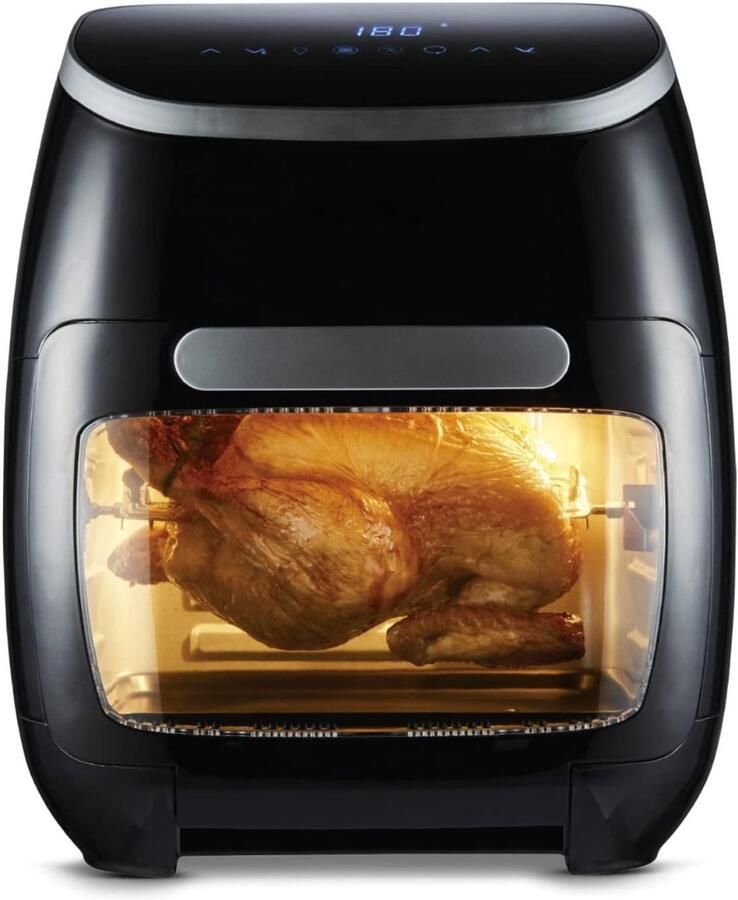 QUOVO Heteluchtoven Oven Airfryer Oven 11 Liter Zwart 33cm x 39cm x 38cm