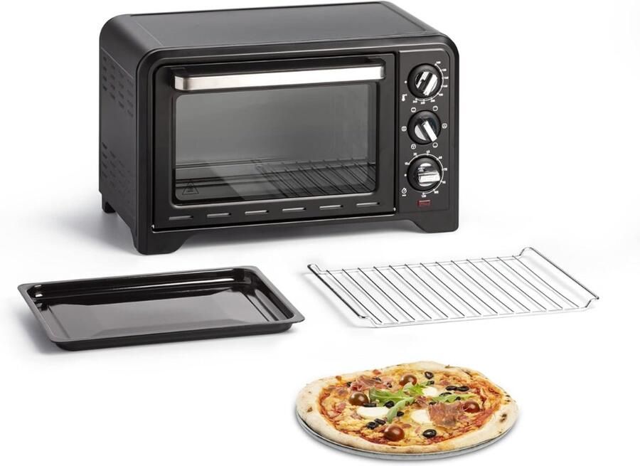 QUOVO Heteluchtoven Oven Airfryer Oven 28 Liter Zwart ‎32cm x 47cm x 28cm