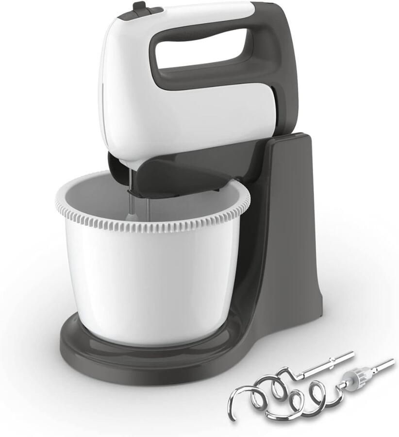 QUOVO Mixer met mengkom Mixer met mengkom keukenmachine Wit Zwart ‎28cm x 10cm x 32cm