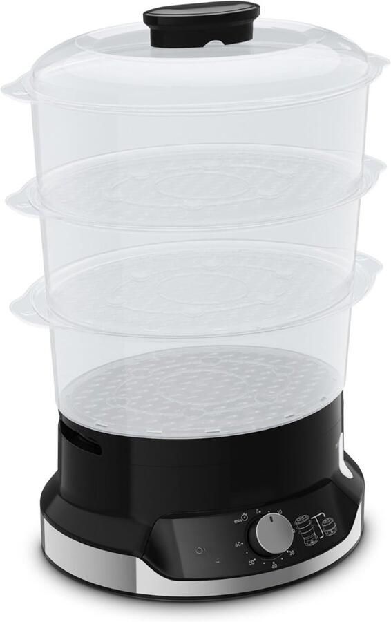 QUOVO Stoomkoker Stoomkokers Stoompan Wit- 27cm x 31cm x 28cm