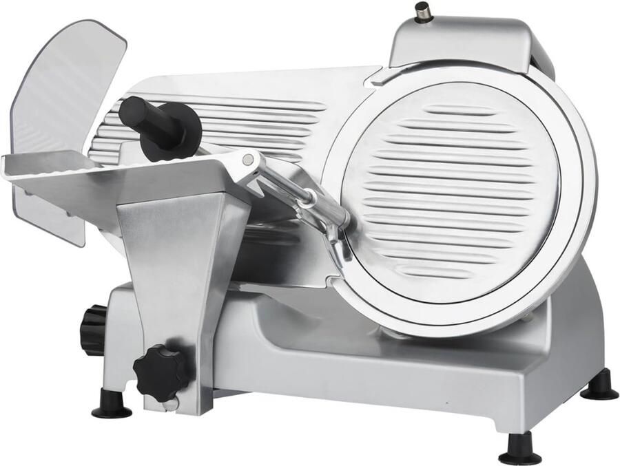 QUOVO Vleessnijmachine Snijmachine Allessnijder Vlees Snijmachine voor Thuis Zilver 51cm x 42cm x 39cm