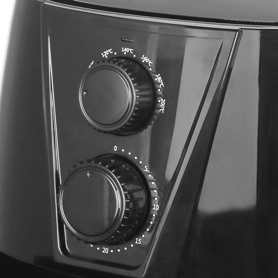 Quvo Airfryer xl Airfryer xxl Heteluchtfriteuse Frituur grill bak en braad- Zwart ‎26 x 32 x 29 cm