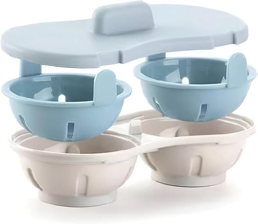 Quvo Eierkoker magnetron Eierkoker electrisch Blauw 15cm x 12cm x 6cm
