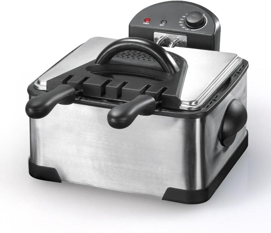 Quvo Frituurpan 4 liter Frituurpan Zilver ‎39cm x 23cm x 38cm