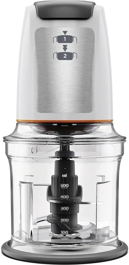 Quvo Groentesnijder Electrisch Groentensnijder Multifunctioneel Groentesnijder Machine Elektrische Groentesnijder Handmatig Foodprocessor Uiensnijder – Vleesmolen – Gehaktmolen RVS Top Kwaliteit -Wit 6cm x 6cm x 11cm