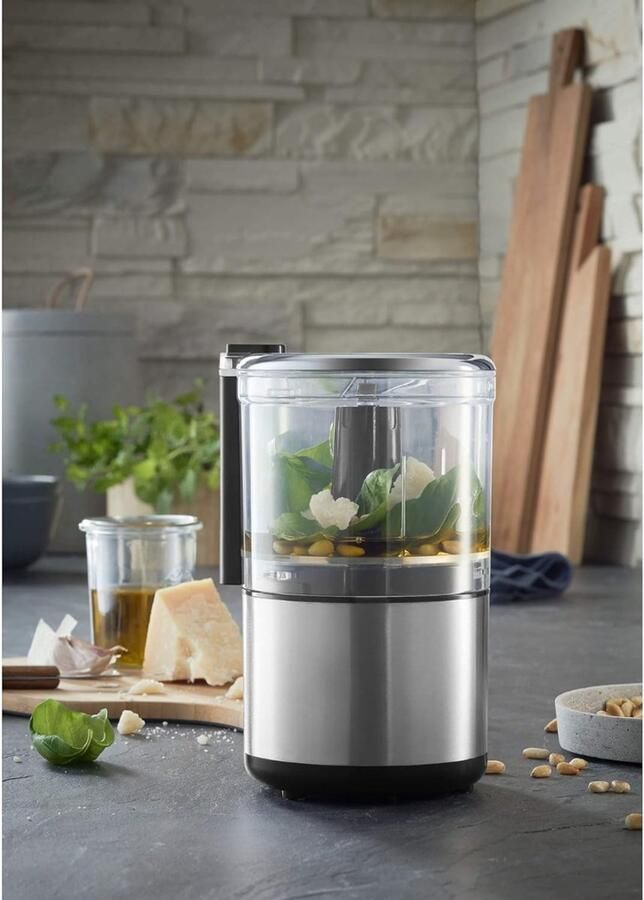 Quvo Hakmolen elektrisch Hakmolen zilvergrijs metallic ‎16cm x 16cm x 22 cm